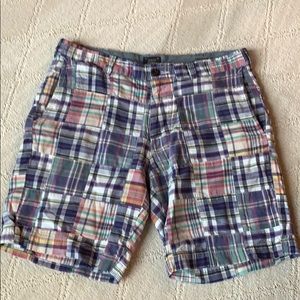 J. Crew Men’s Stanton Madras Shorts 31” waist